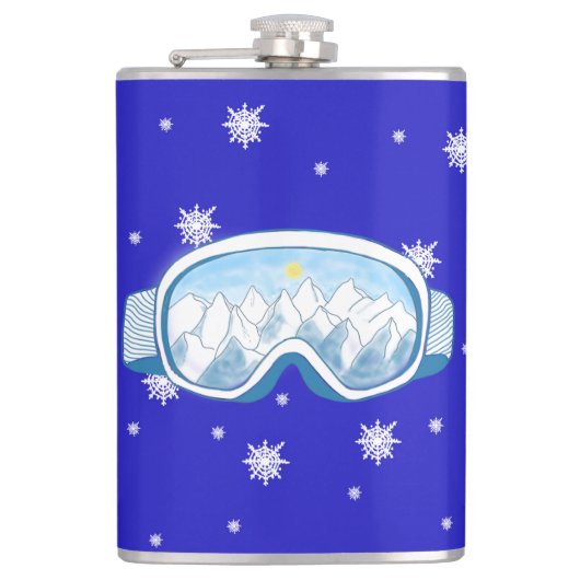 Flasques Lunettes de ski Danse de flocons de neige (Devant)