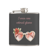 Flasques Lunettes de soleil de couleur Rose noir (Devant)