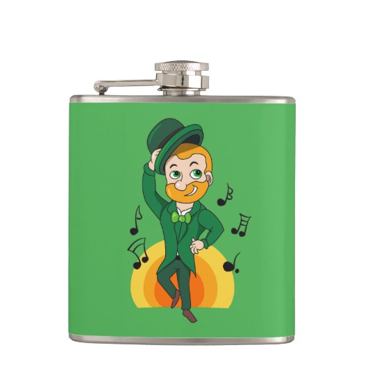 Flasques Lutrin de lutin, dessin animé de la Saint-Patrick  (Devant)