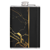 Flasques Luxe Elégant Marbre Noir Or Moderne (Dos)