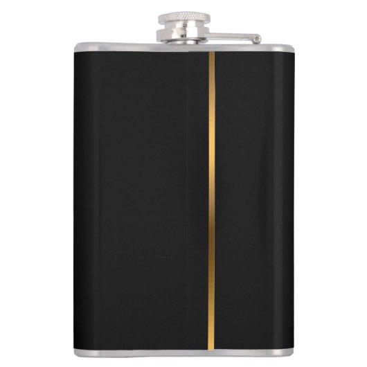 Flasques Luxe Elégant Marbre Noir Or Moderne (Dos)