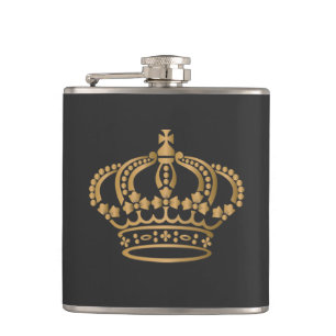 Flasques Luxueux Gold Crown Dark Grey