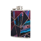 Flasques Luxueux Rose en marbre blanc doré en marbre géomét (Gauche)