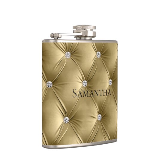 Flasques Luxueux Soft Gold Faux Velours Demoiselle d'Honneu (Droite)