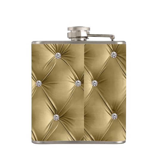 Flasques Luxueux Soft Gold Faux Velours Demoiselle d'Honneu (Dos)