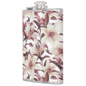 Flasques Lys sur blanc. Modèle floral (Gauche)