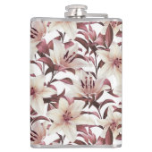 Flasques Lys sur blanc. Modèle floral (Dos)