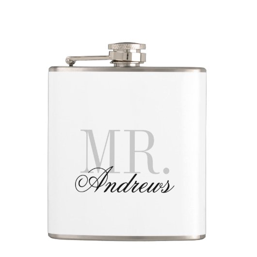 Flasques M. et Mme Mariage Monogram (Devant)