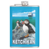 Flasques Macareux et bateau de croisière - Ketchikan, (Devant)