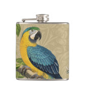 Flasques Macaw Blue Jaune Tropical Jungle Antique (Devant)