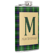 Flasques MacDonald Tartan Monogramme M (Droite)