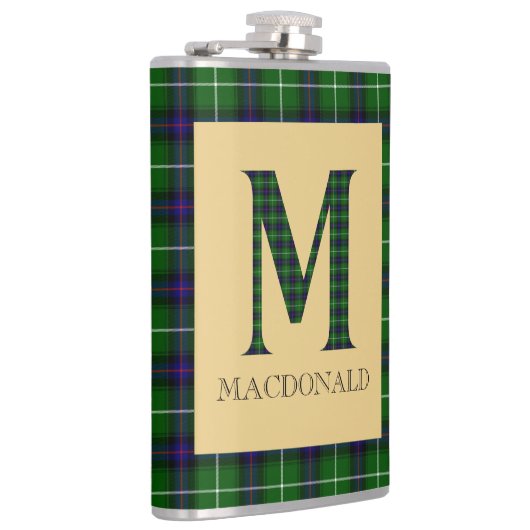 Flasques MacDonald Tartan Monogramme M (Droite)
