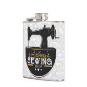 Flasques Machine à coudre antique AJOUTER LE NOM Seamstress (Gauche)