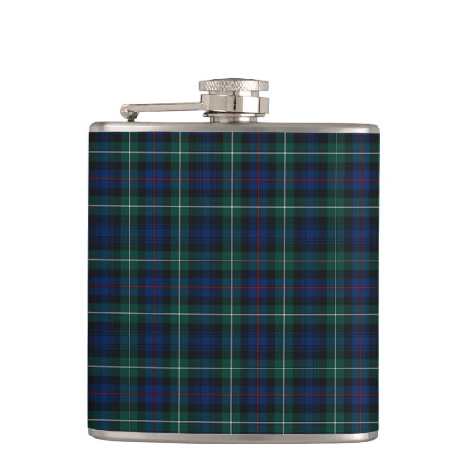 Flasques Mackenzie Clan Tartan Marine bleu et vert plaid (Devant)
