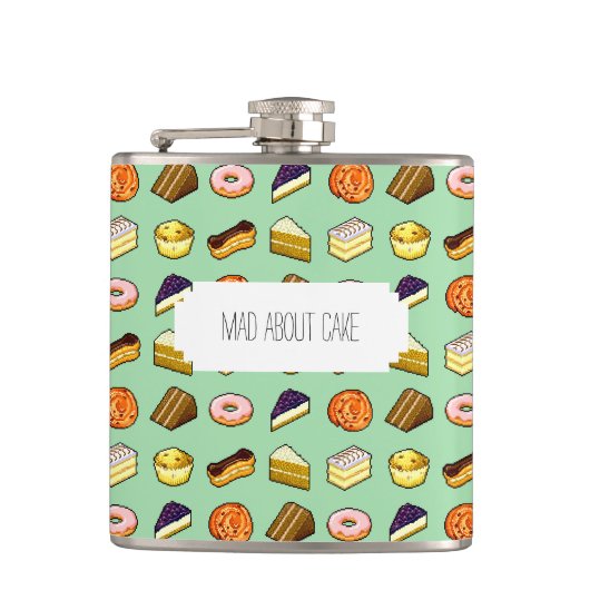 Flasques Mad About Cake Delicious Pastry Pattiserie Motif (Devant)