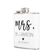 Flasques Madame Elégant Nom Personnalisé Cadeau de Mariage (Gauche)