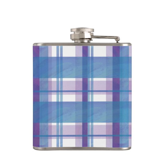 Flasques Madras Plaid Blue et Purple (Dos)