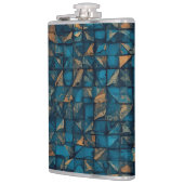 Flasques Magnifique motif patchwork "Look" en sarcelle fonc (Gauche)