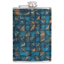 Magnifique motif patchwork "Look" en sarcelle fonc