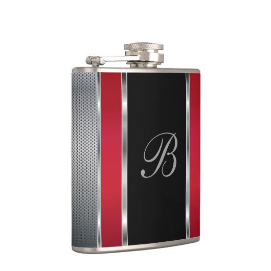 Flasques Maillage argenté monogramme et rouge (Droite)