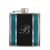 Flasques Maillage d'argent monogramme et fiole Turquoise fo (Devant)