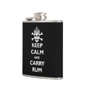 Flasques Maintenez calme et portez le rhum (Gauche)