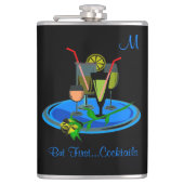 Flasques Mais Les Premiers Cocktails Boire Citation Monogra (Devant)