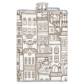 Flasques Maisons vintages : Architectural Seamless Motif. (Dos)