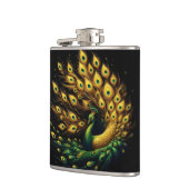 Flasques Majestic Peacock dans l'espace blanc (Gauche)