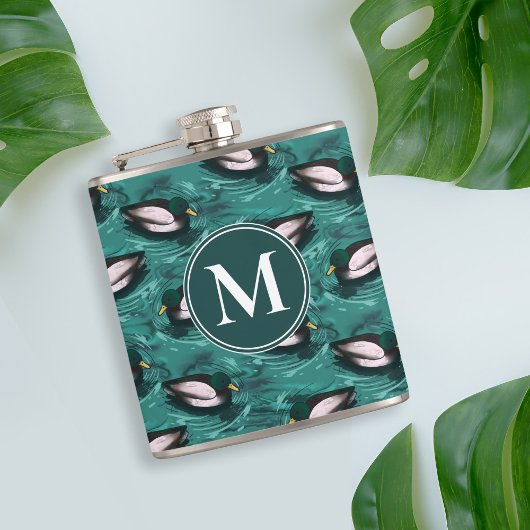 Flasques Mallards La baignade dans le Motif aquatique