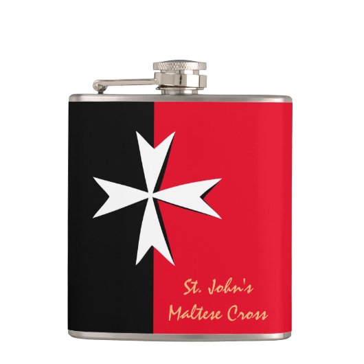 Flasques Maltese Cross & Malte drapeau mode /St. John's (Devant)