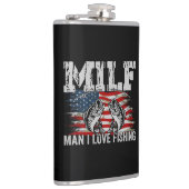 Flasques Man I Love Pêche Vinyl Wrapped Flask (Droite)