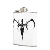 Flasques Mandala d'éléphant tribal orné noir et blanc (Gauche)