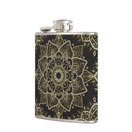 Flasques Mandala or et argent (Gauche)