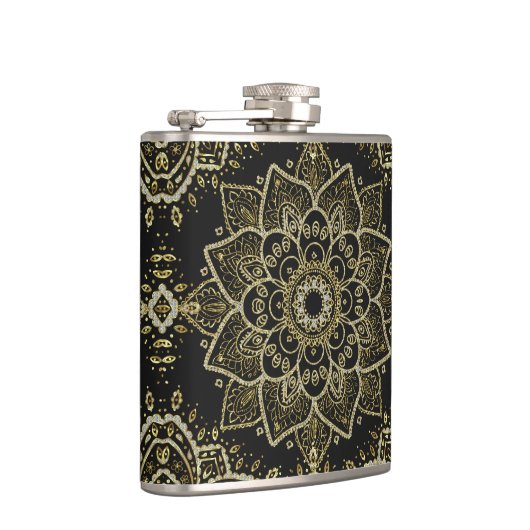 Flasques Mandala or et argent (Droite)