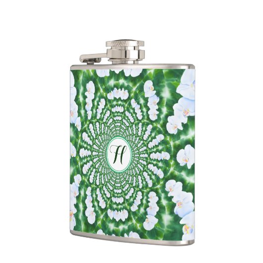 Flasques Mandala Orchidée blanche (Gauche)