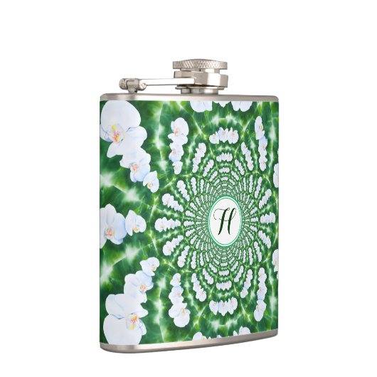 Flasques Mandala Orchidée blanche (Droite)