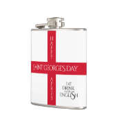 Flasques Manger boire et être anglais St George's Cross Dra (Gauche)