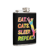 Flasques Manger, Dormir, Chats, Répéter (Droite)