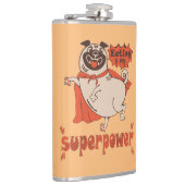 Flasques Manger est mon super-puissance rouge carlin style (Droite)