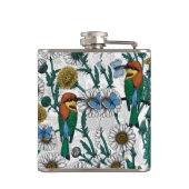 Flasques Mangeurs d'abeilles, papillons bleus et marguerite (Dos)