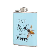 Flasques Mangez Boire et abeille Joyeux (Gauche)