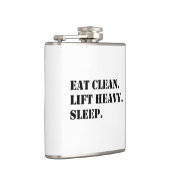 Flasques Mangez Propres. Ascenseur Lourd. Dormir. (Droite)