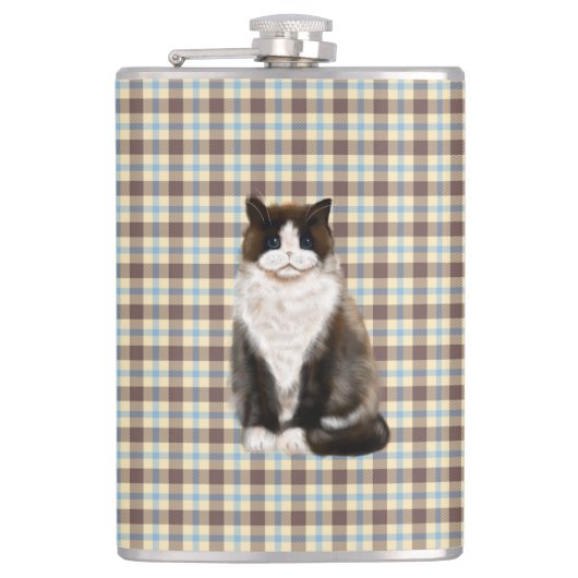 Flasques manx cat bi-col (Devant)