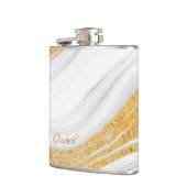 Flasques Marbre Blanc Froid Paillettes D'or (Gauche)