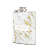 Flasques Marbre blanc Pierre Texture Et Parties scintillant (Gauche)