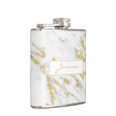 Flasques Marbre blanc Pierre Texture Et Parties scintillant (Droite)