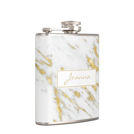 Flasques Marbre blanc Pierre Texture Et Parties scintillant (Droite)