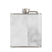 Flasques Marbre blanc Script moderne Groomsmen personnalisé (Dos)