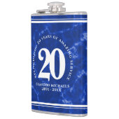 Flasques Marbre Bleu Élégant 20 Anniversaire du travail (Gauche)